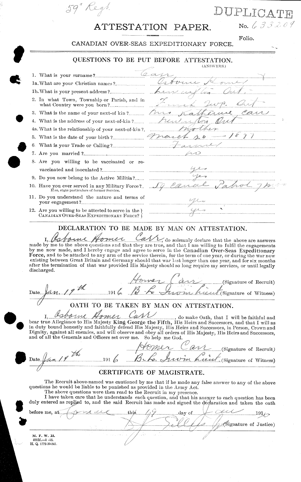 Personnel Records of the First World War - CEF 005371a