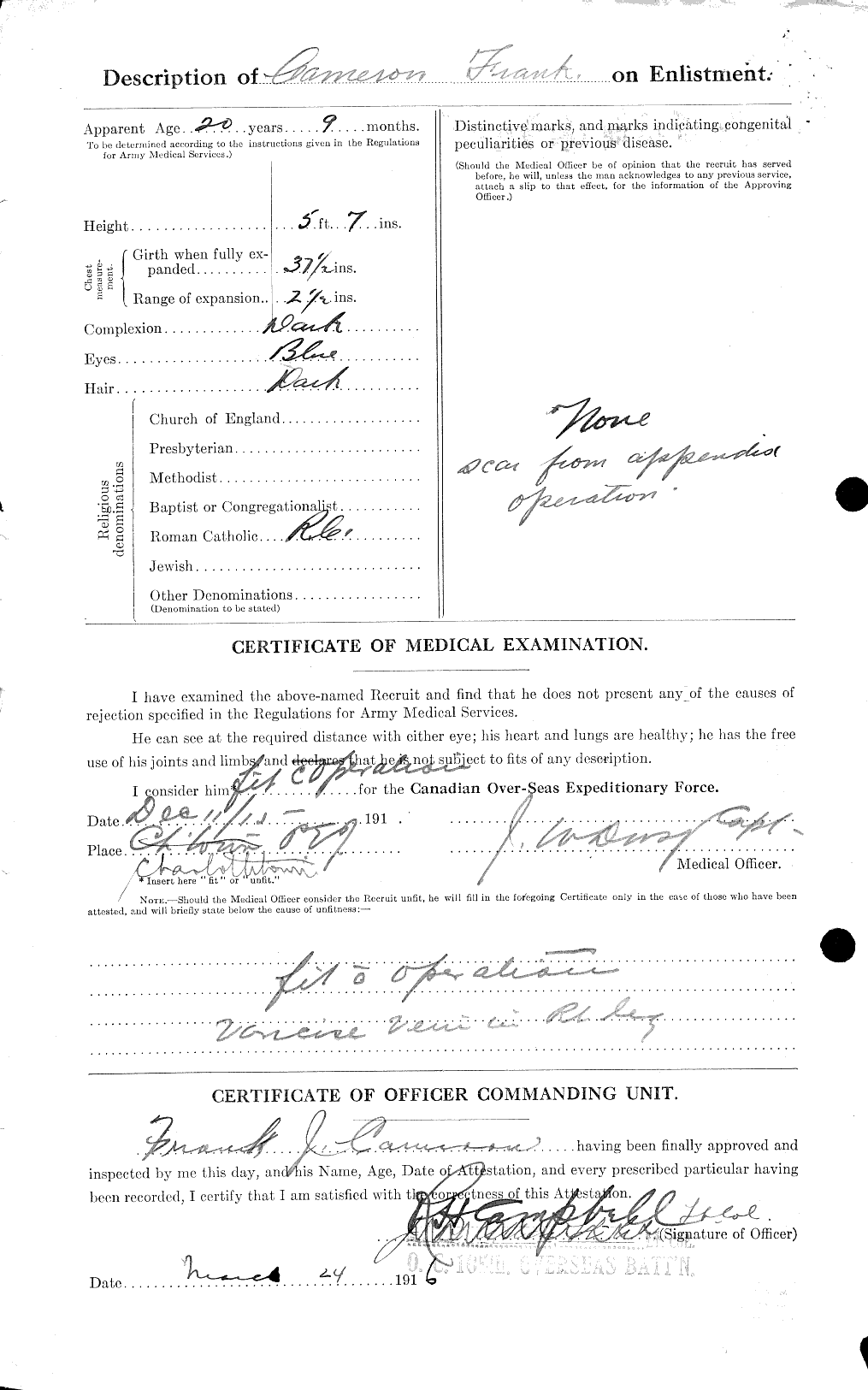 Personnel Records of the First World War - CEF 006550b