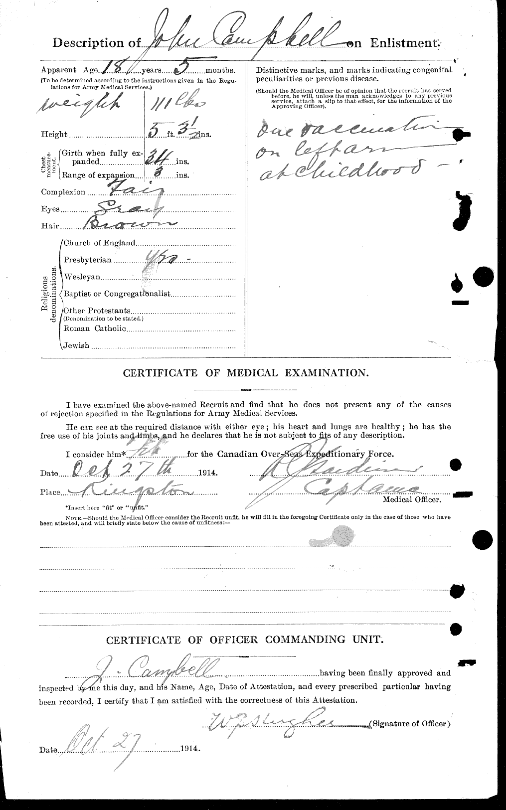 Personnel Records of the First World War - CEF 006803b
