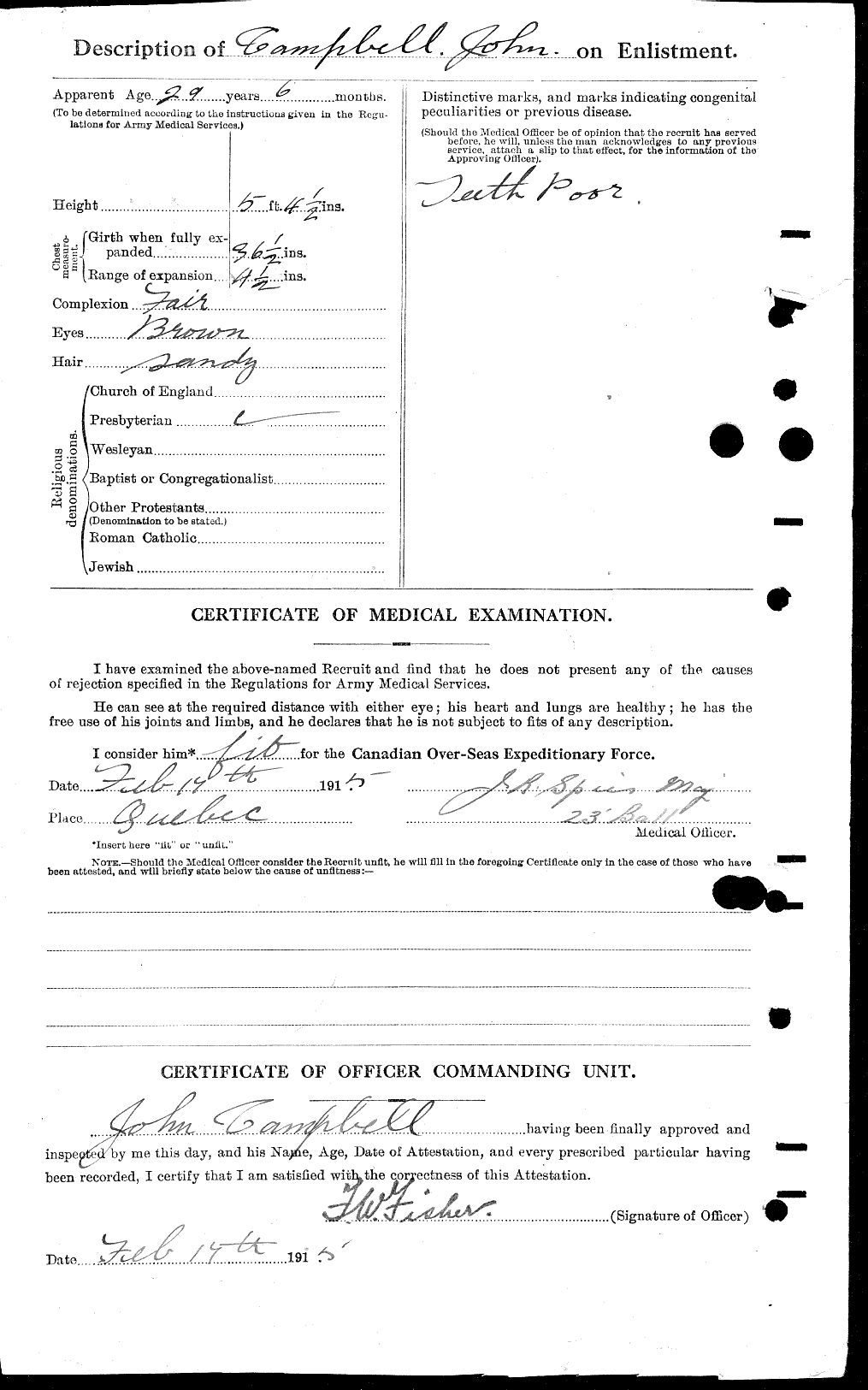 Personnel Records of the First World War - CEF 006804b