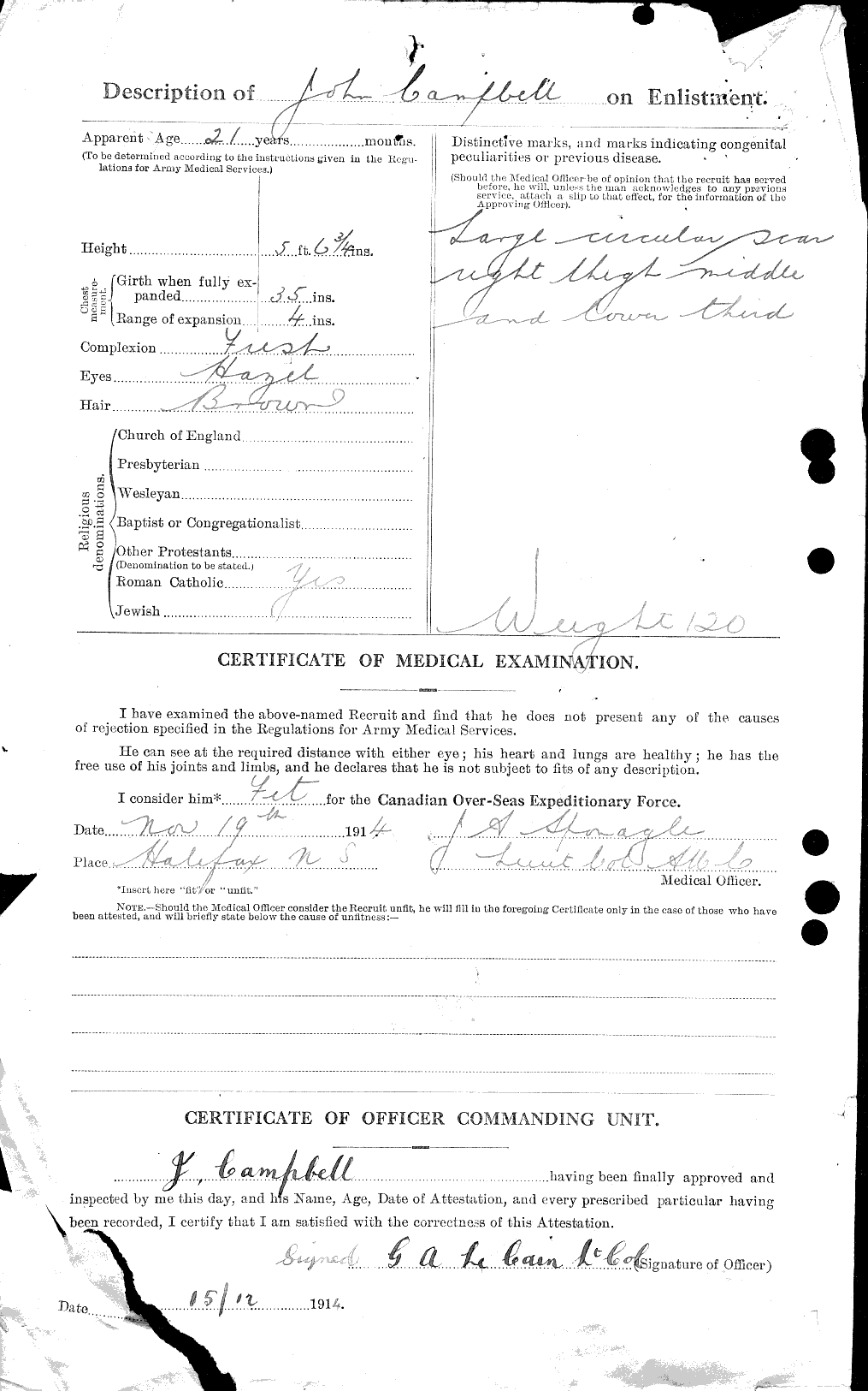 Personnel Records of the First World War - CEF 006805b