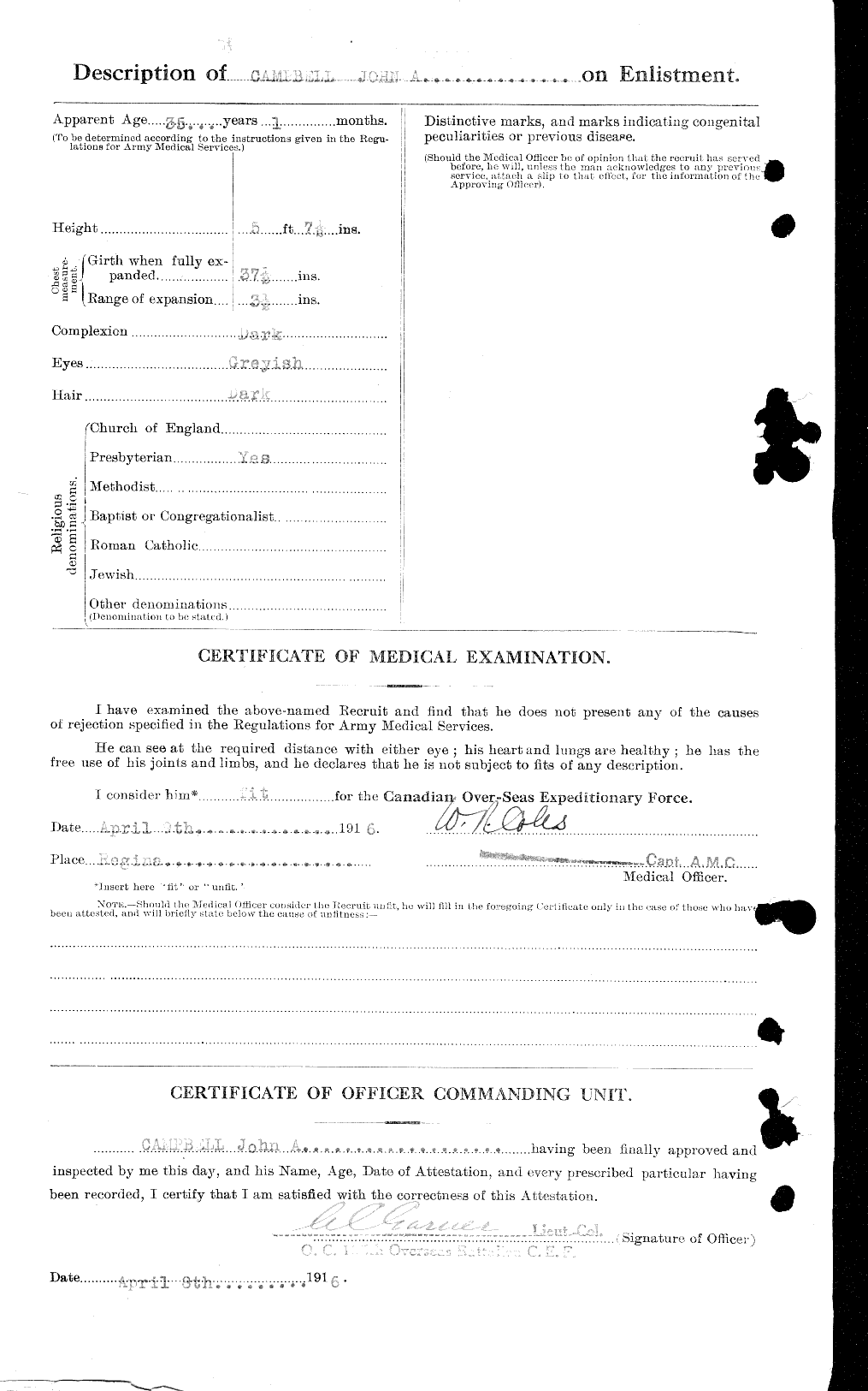 Personnel Records of the First World War - CEF 006849b