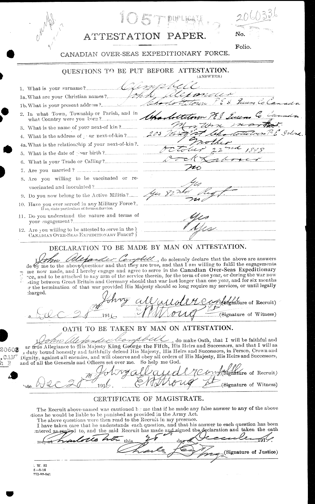 Personnel Records of the First World War - CEF 006862a