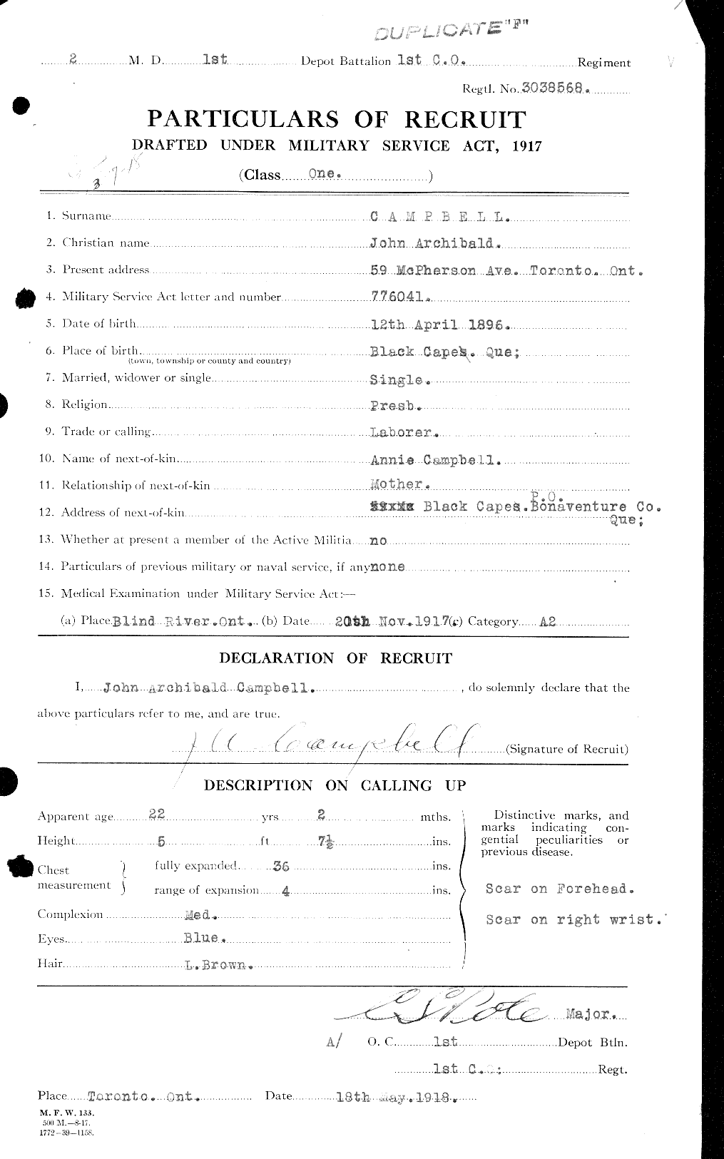 Personnel Records of the First World War - CEF 006871a