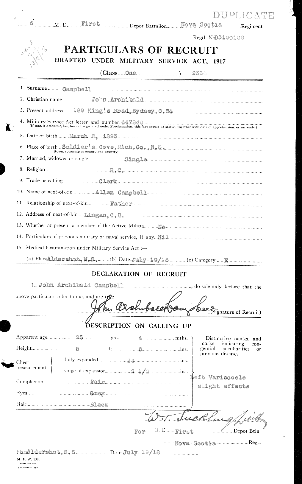Personnel Records of the First World War - CEF 006872a