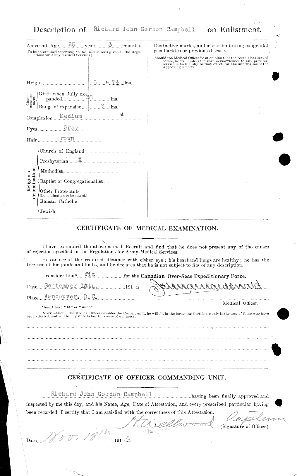 Personnel Records of the First World War - CEF 007055b
