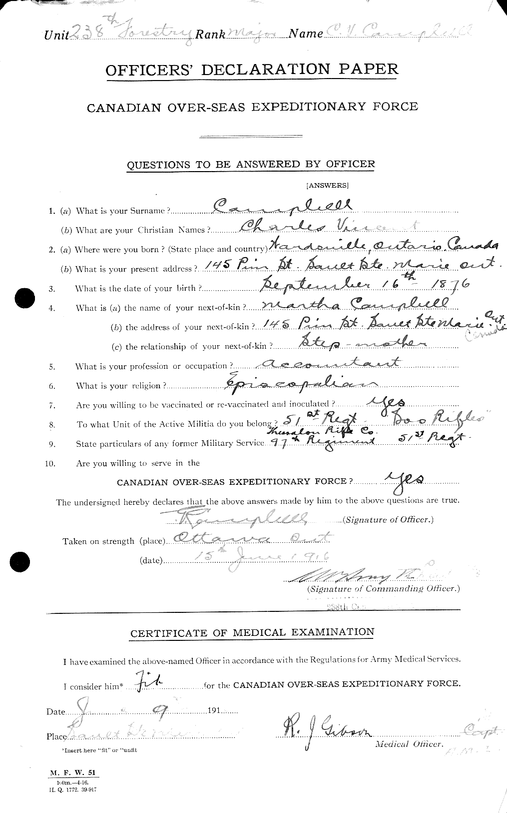 Personnel Records of the First World War - CEF 008078a