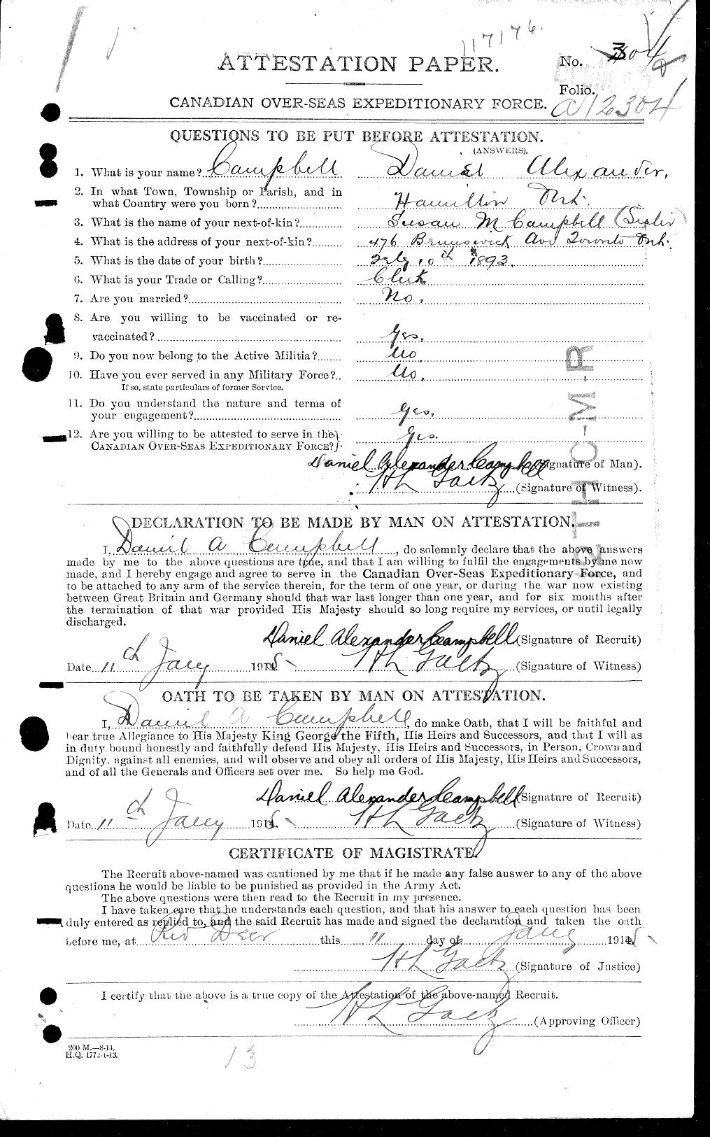 Personnel Records of the First World War - CEF 008168a