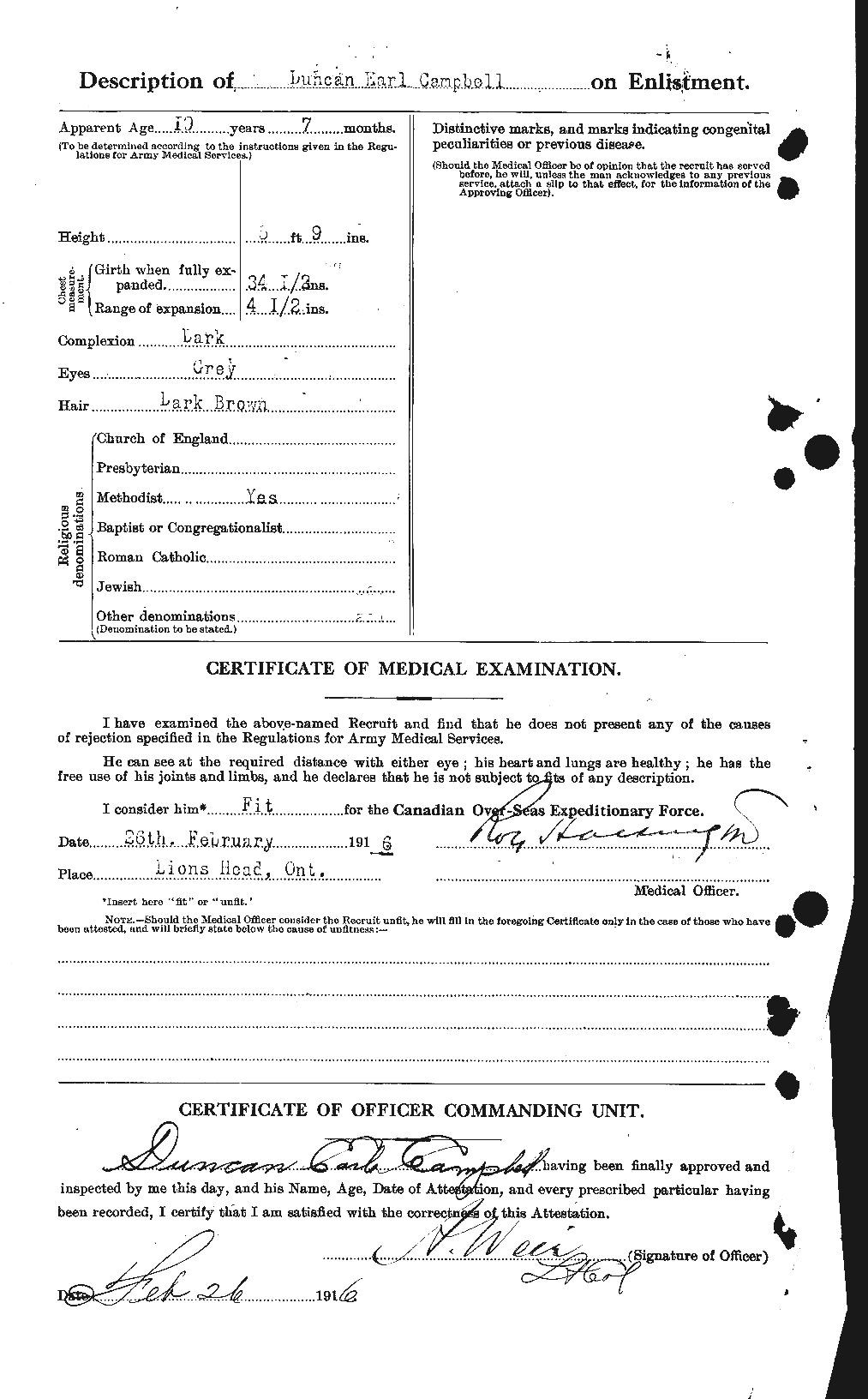 Personnel Records of the First World War - CEF 008219b