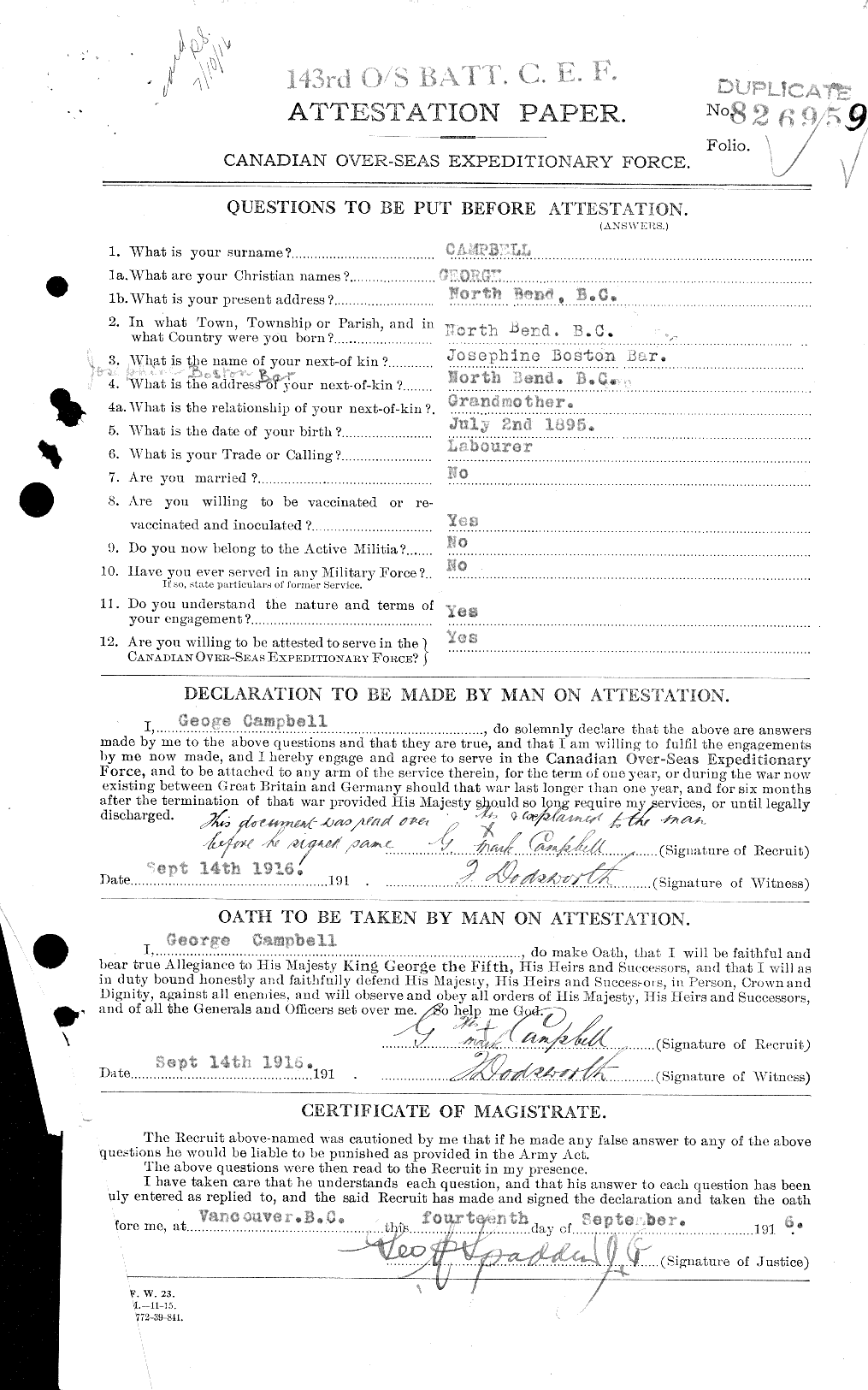 Personnel Records of the First World War - CEF 008307a