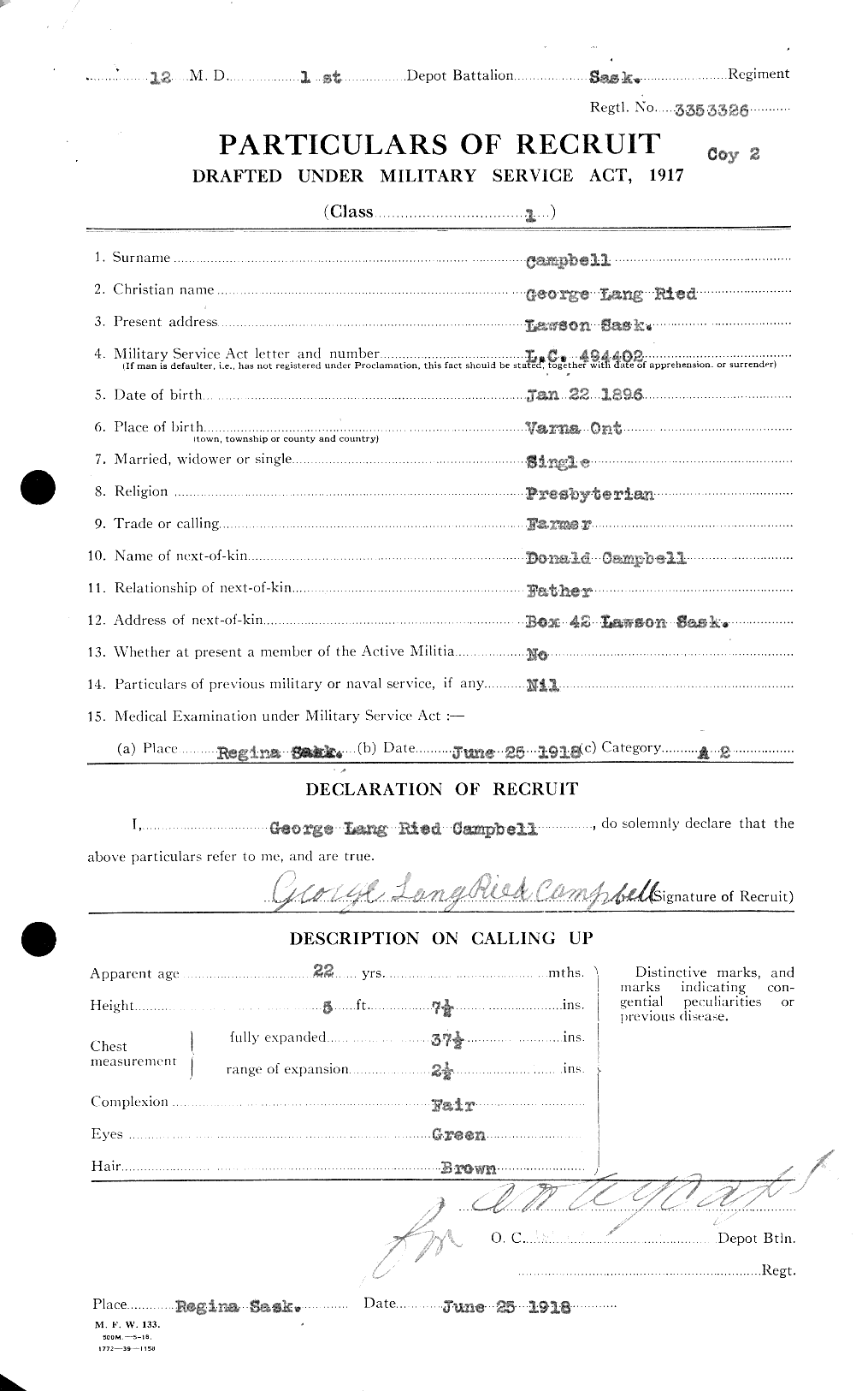 Personnel Records of the First World War - CEF 008351a