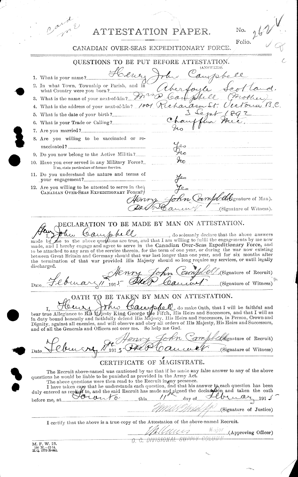 Personnel Records of the First World War - CEF 008415a