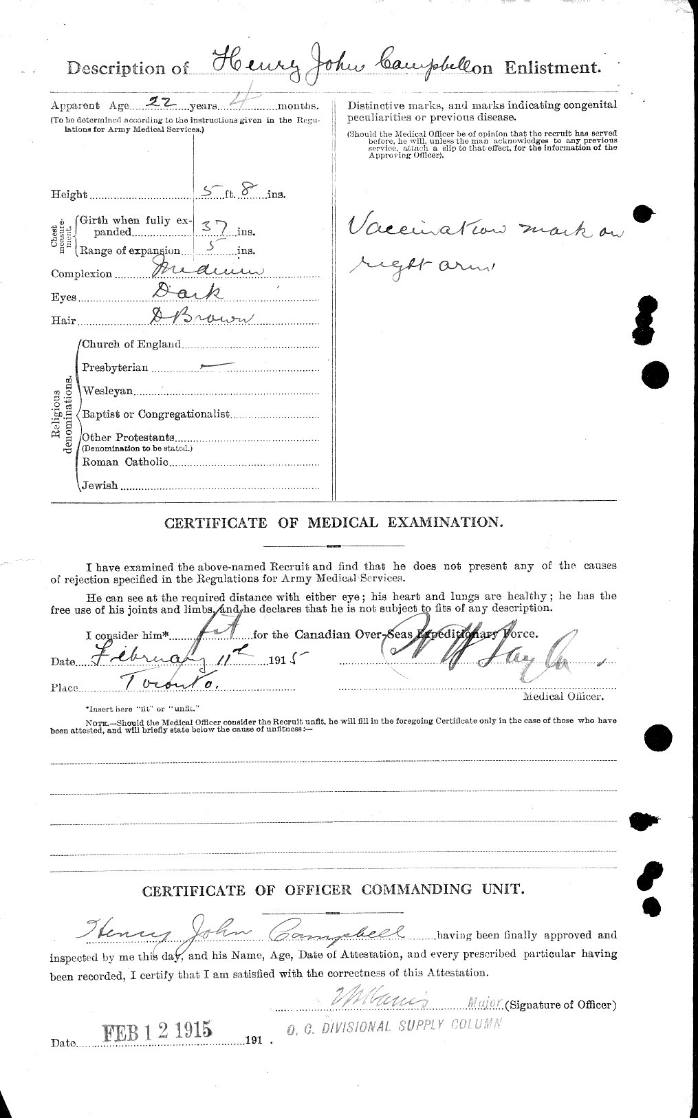 Personnel Records of the First World War - CEF 008415b