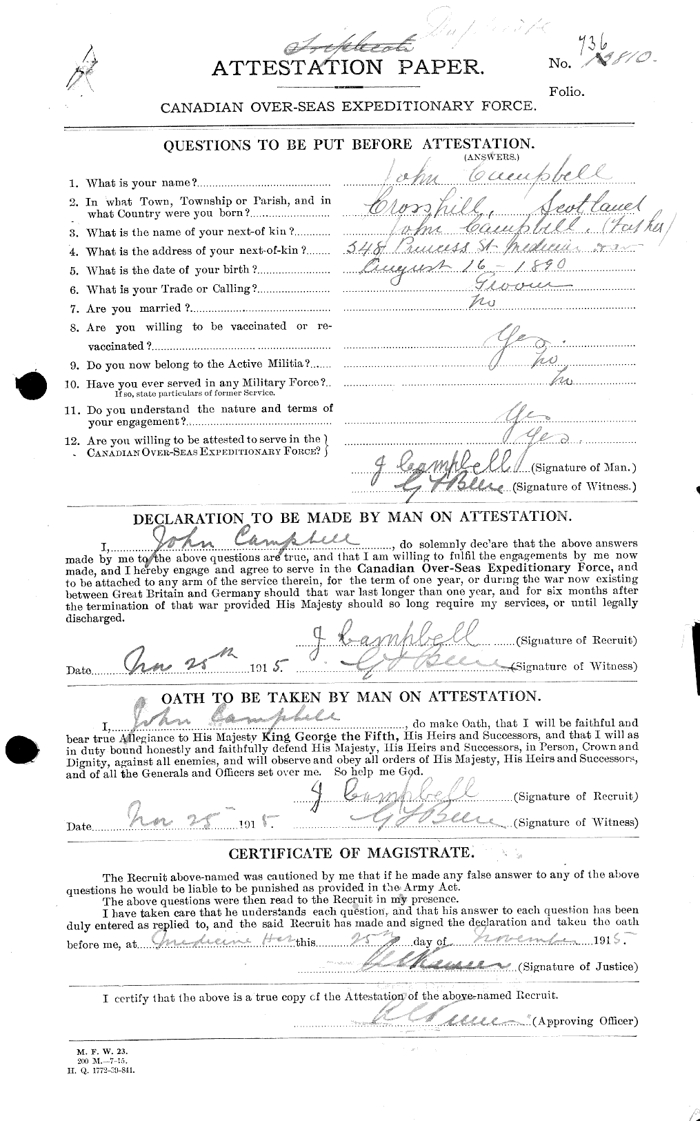Personnel Records of the First World War - CEF 008454a