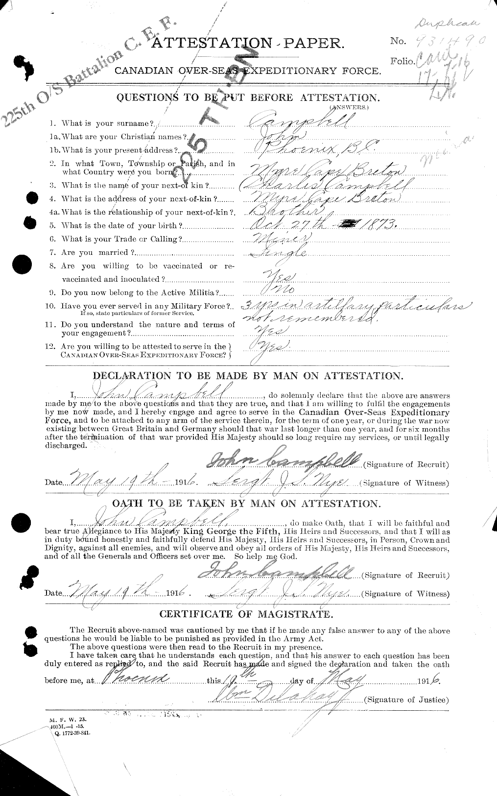 Personnel Records of the First World War - CEF 008469a