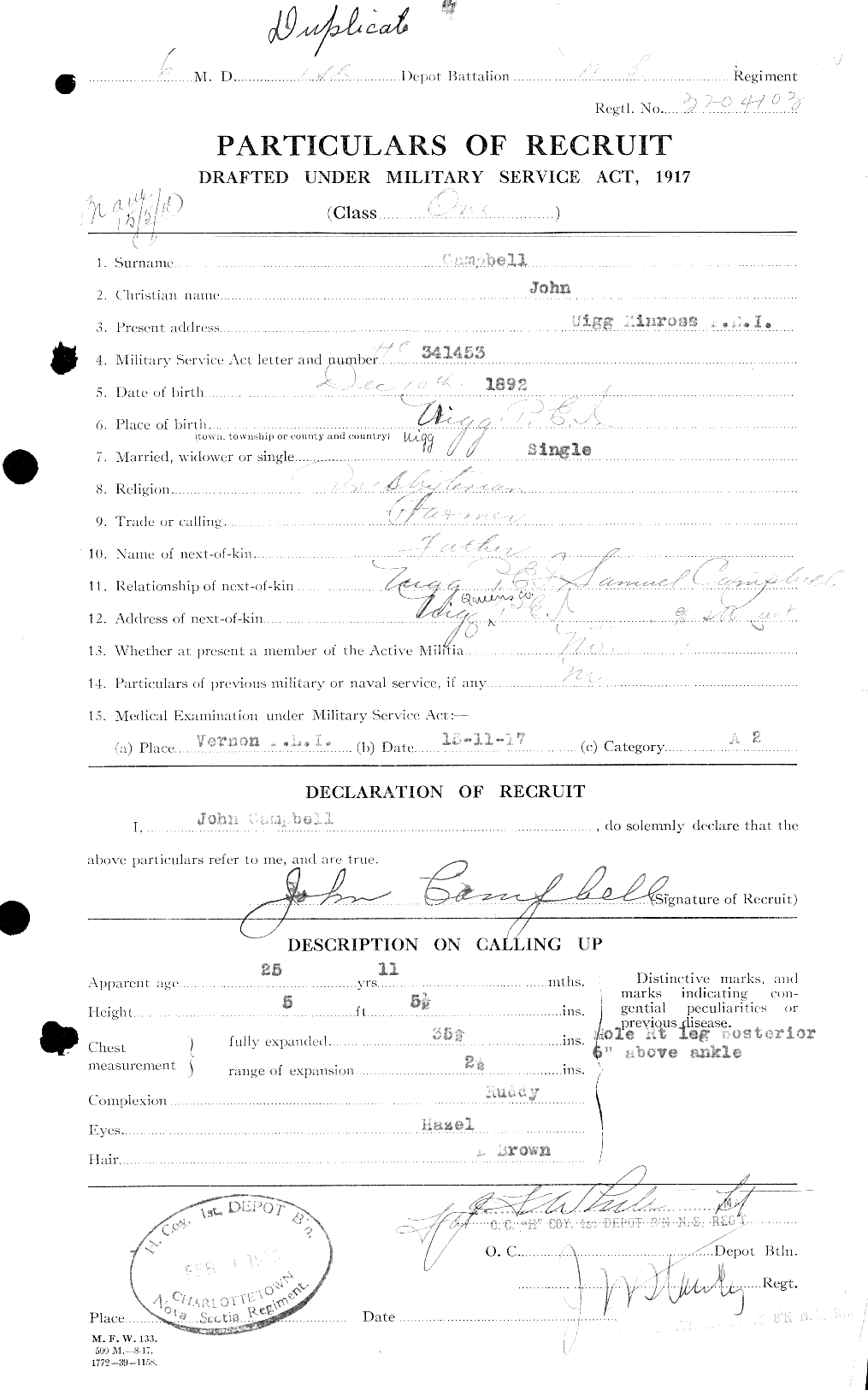 Personnel Records of the First World War - CEF 008495a