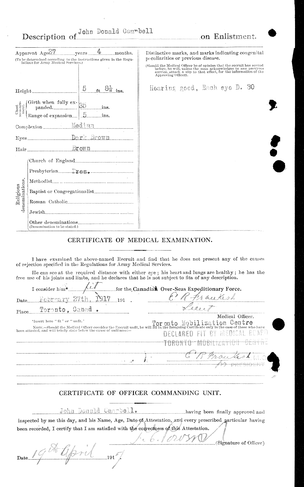 Personnel Records of the First World War - CEF 008502b