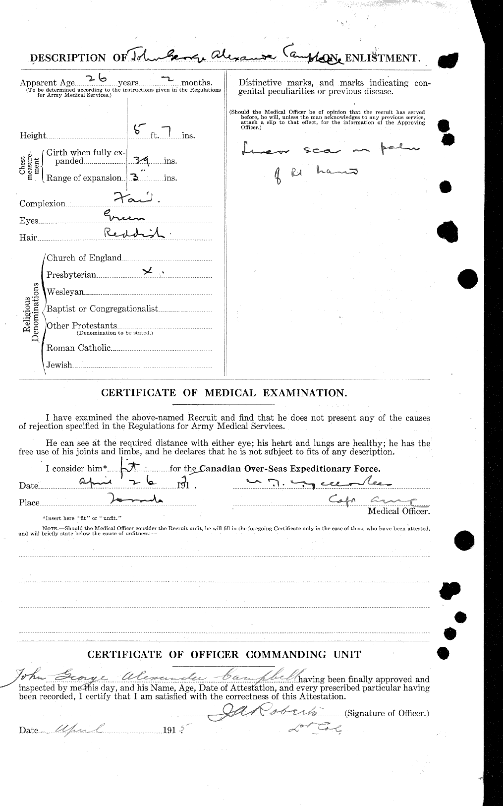 Personnel Records of the First World War - CEF 008525b