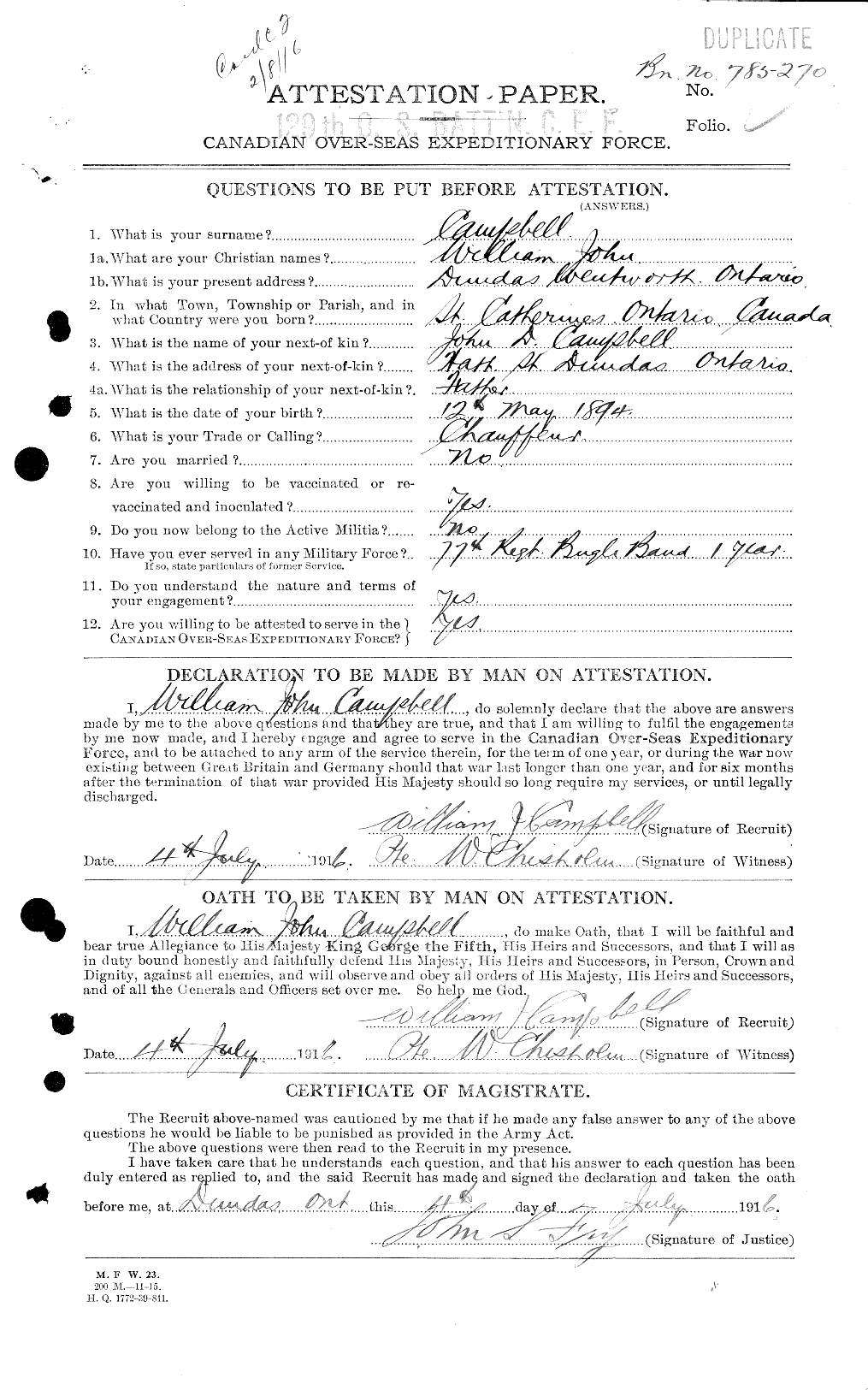 Personnel Records of the First World War - CEF 008703a