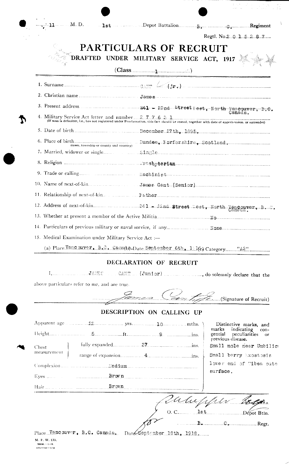 Personnel Records of the First World War - CEF 008981a