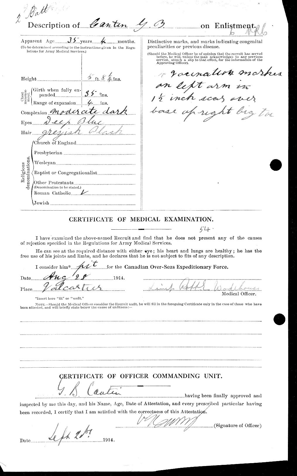 Personnel Records of the First World War - CEF 009058b