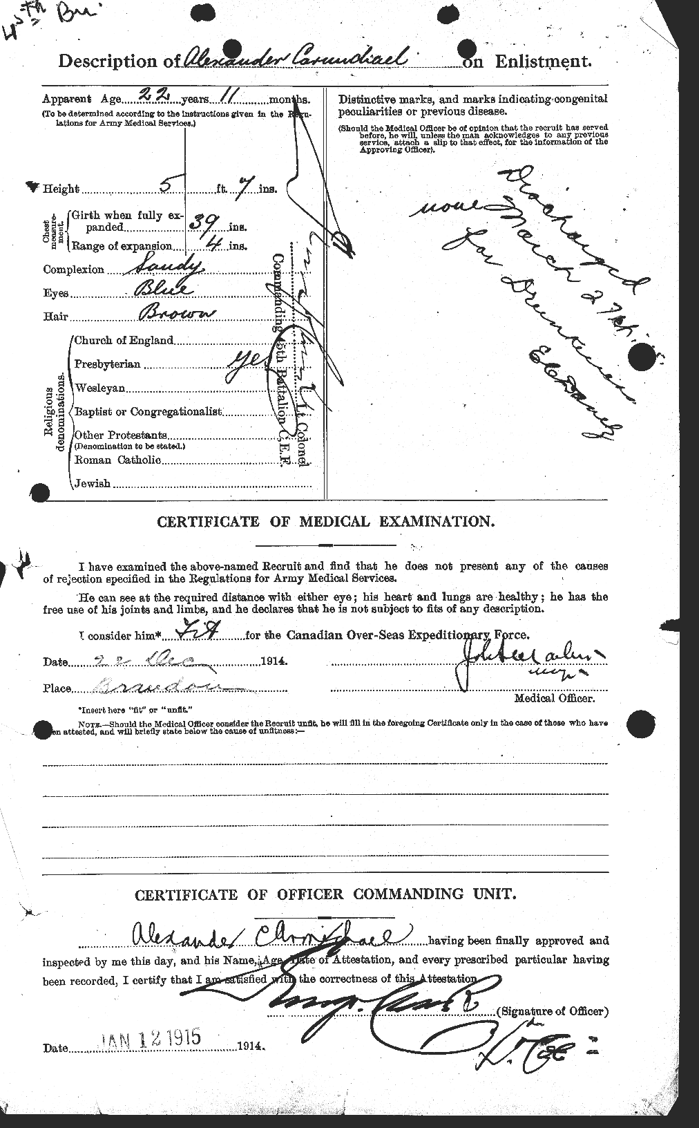 Personnel Records of the First World War - CEF 009823b