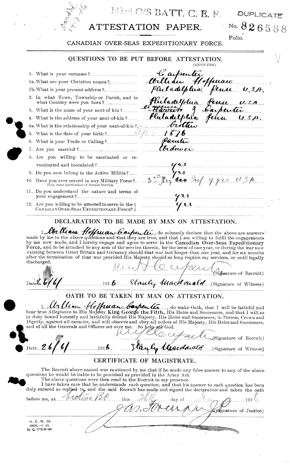 Personnel Records of the First World War - CEF 010236a