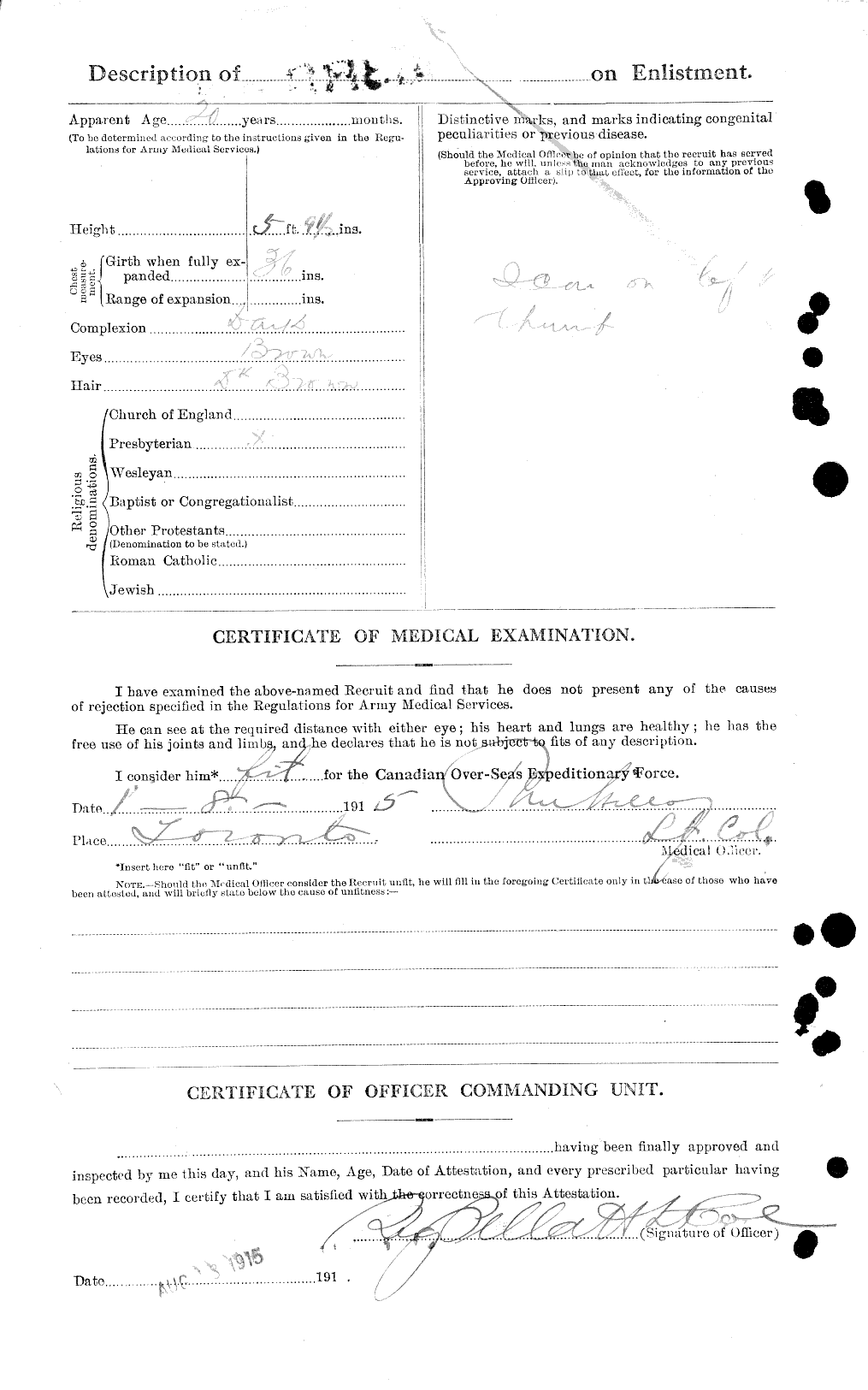 Personnel Records of the First World War - CEF 010834b