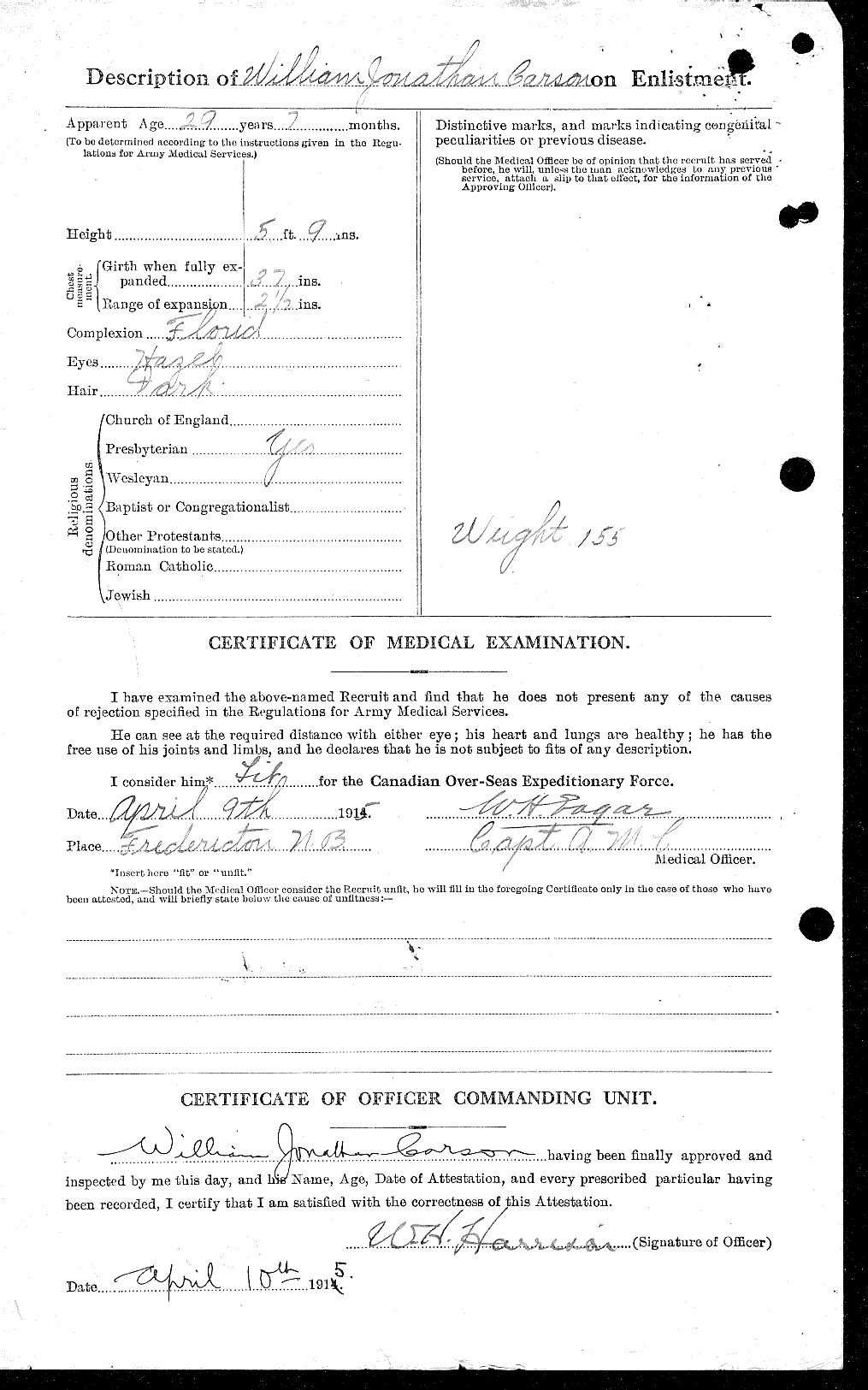 Personnel Records of the First World War - CEF 010877b