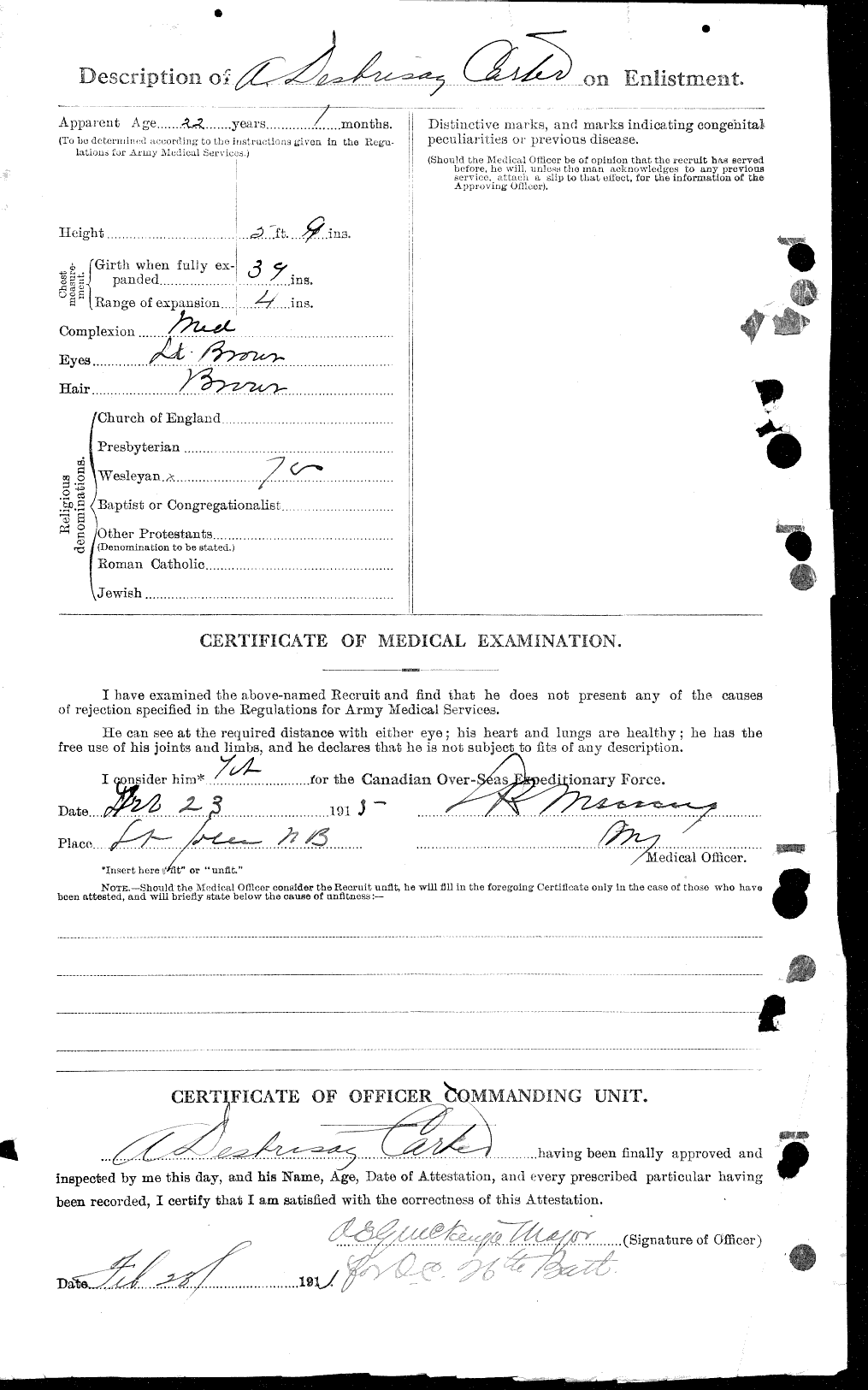 Personnel Records of the First World War - CEF 010898b