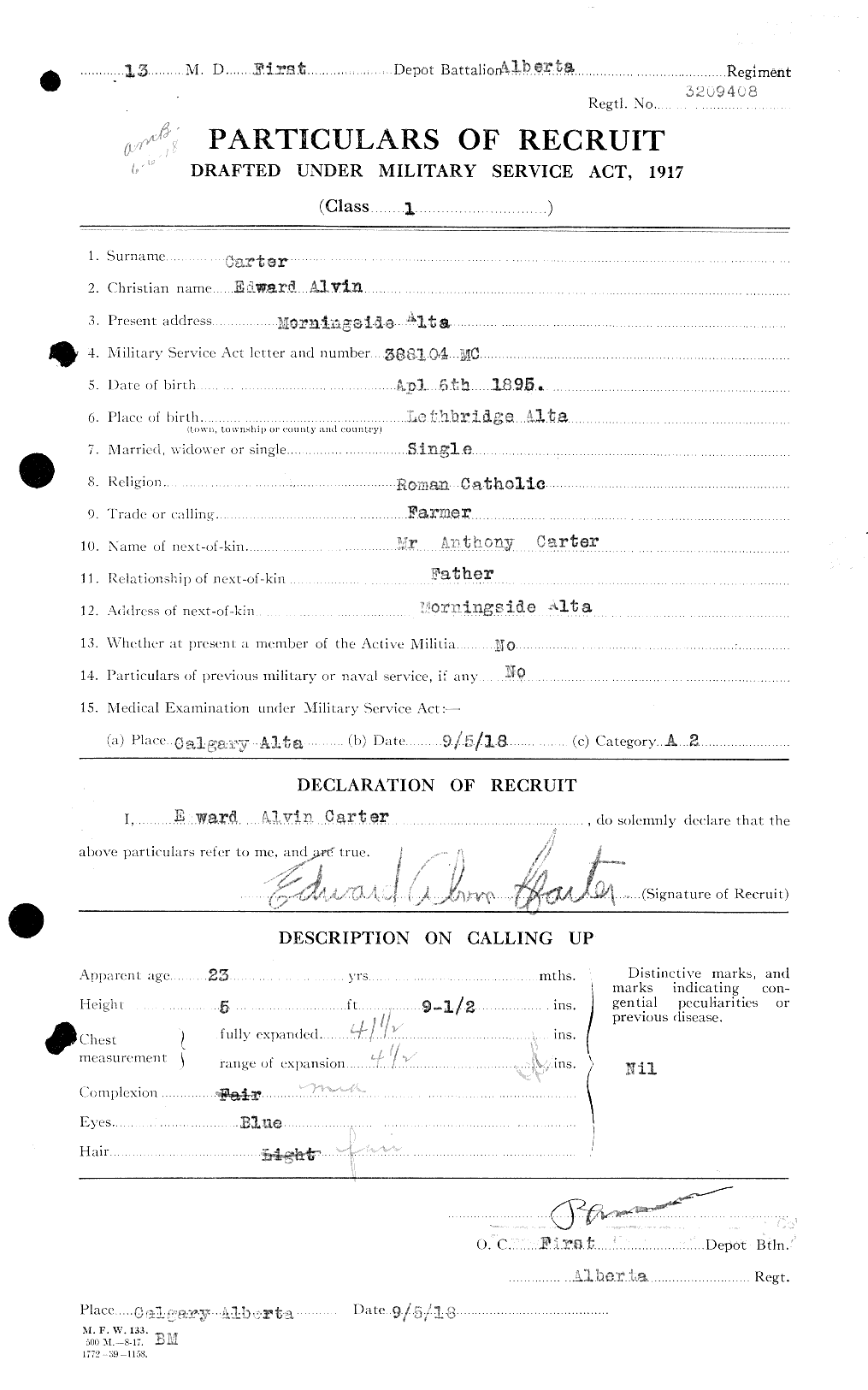 Personnel Records of the First World War - CEF 011038a
