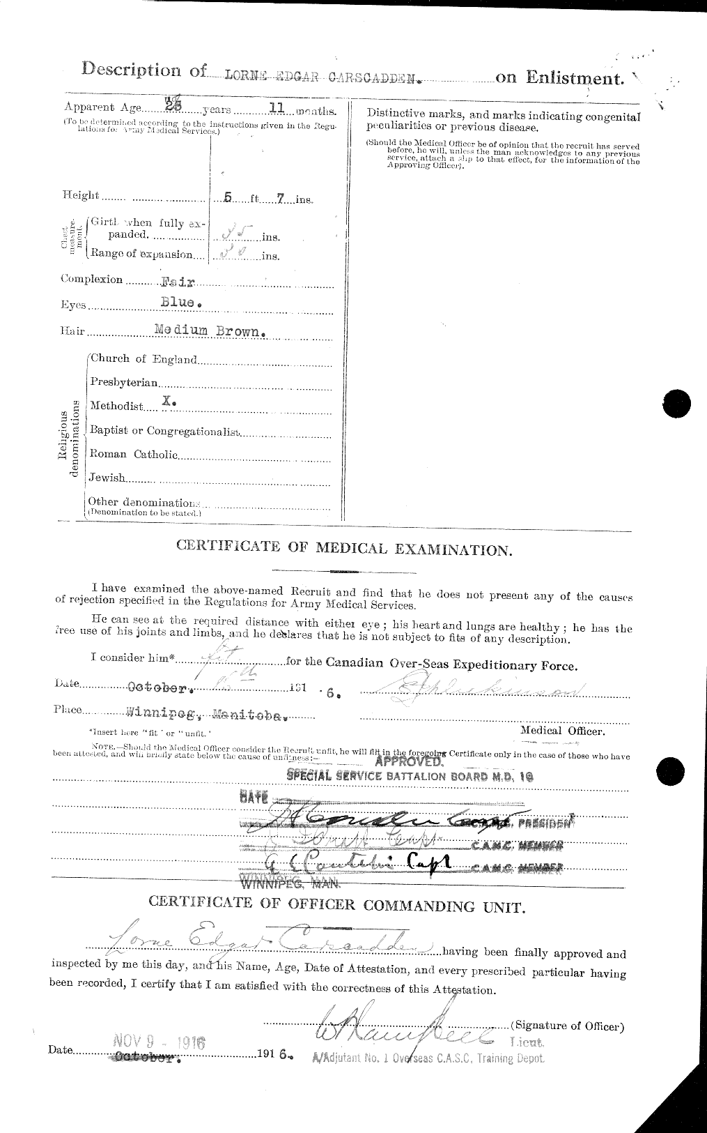 Personnel Records of the First World War - CEF 011480b