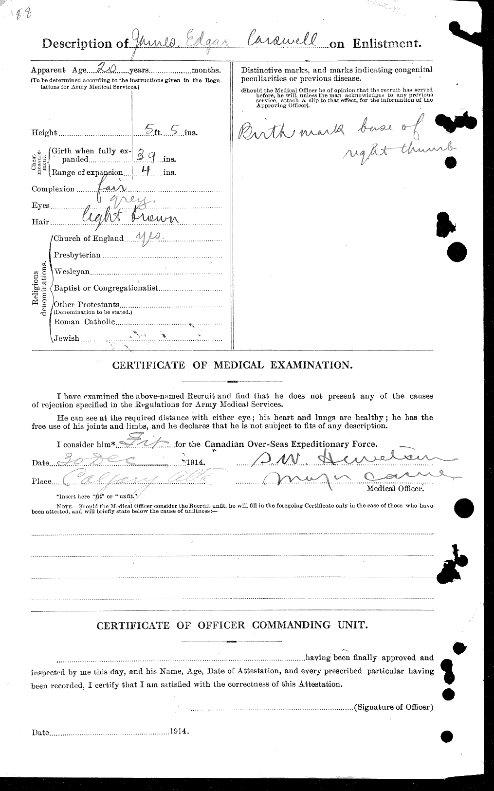 Personnel Records of the First World War - CEF 011526b