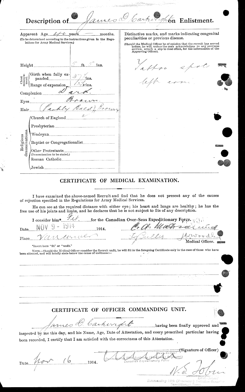 Personnel Records of the First World War - CEF 011594b