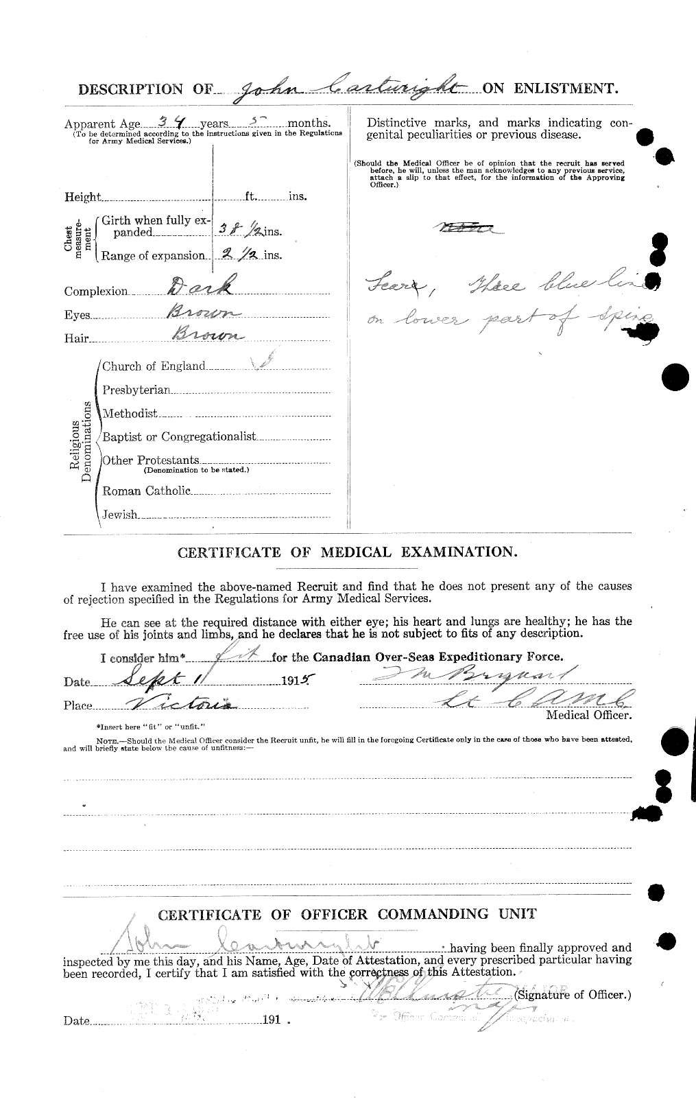 Personnel Records of the First World War - CEF 011599b