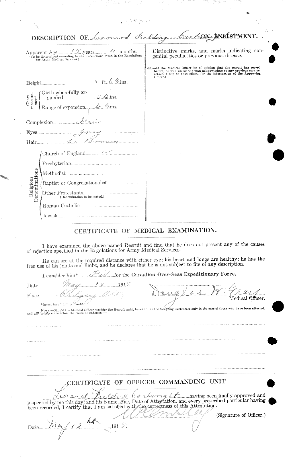 Personnel Records of the First World War - CEF 011608b