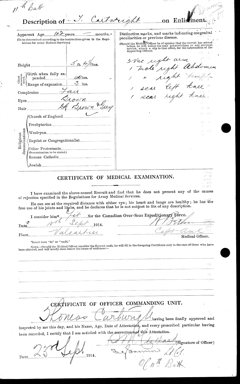 Personnel Records of the First World War - CEF 011623b