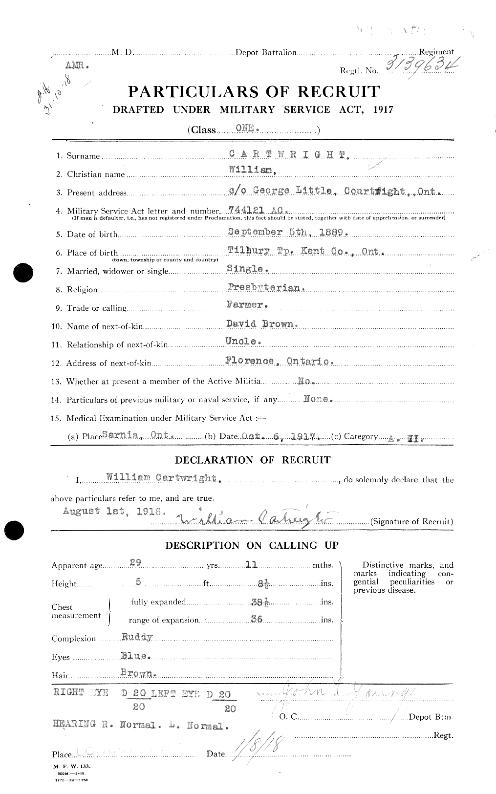 Personnel Records of the First World War - CEF 011638a