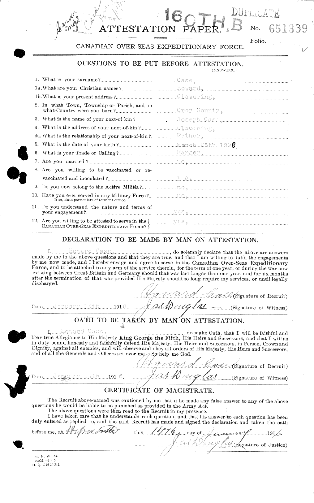 Personnel Records of the First World War - CEF 011714a