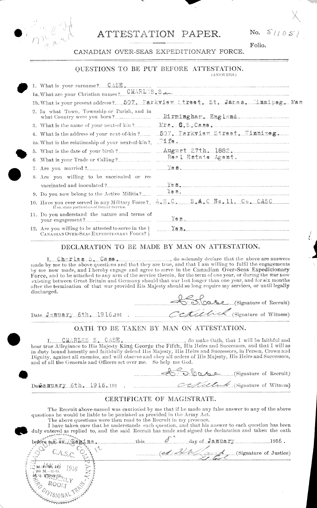 Personnel Records of the First World War - CEF 012688a