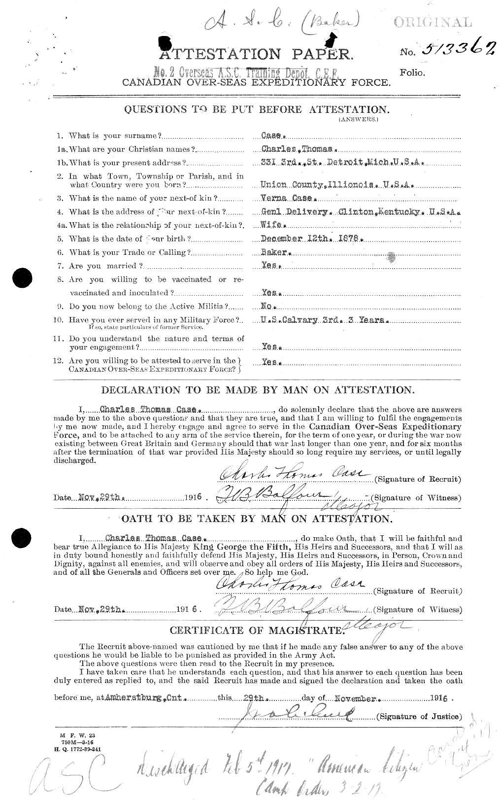 Personnel Records of the First World War - CEF 012689a