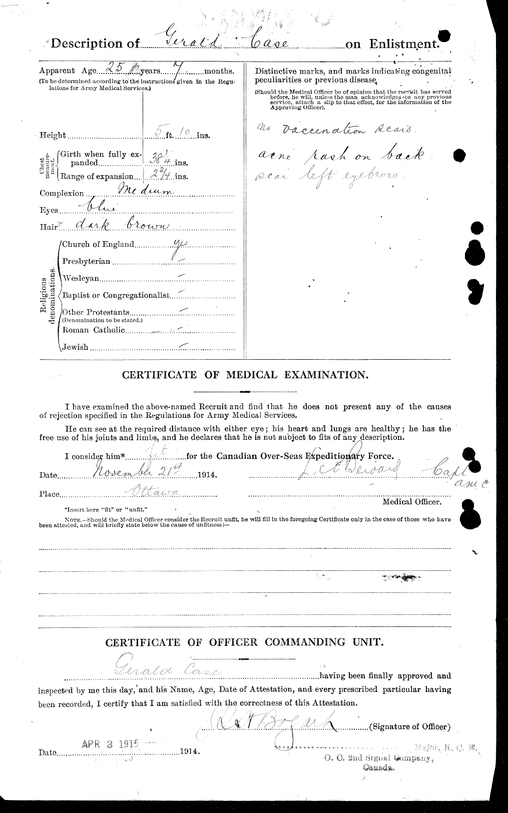 Personnel Records of the First World War - CEF 012707b