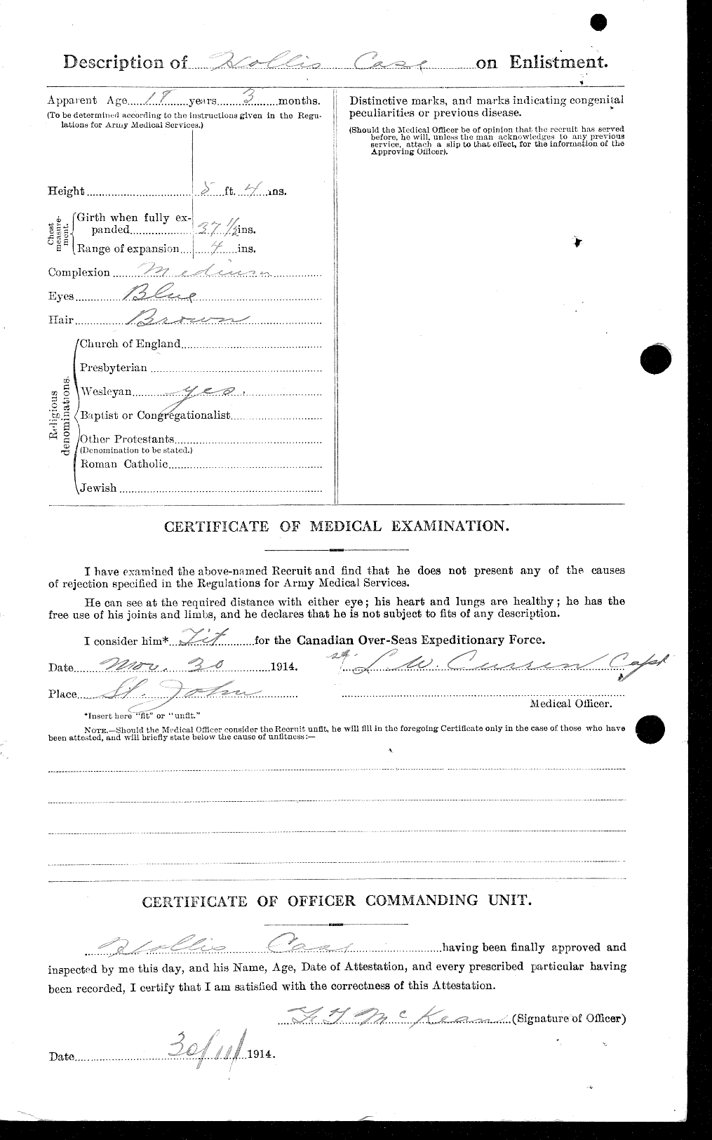 Personnel Records of the First World War - CEF 012712b