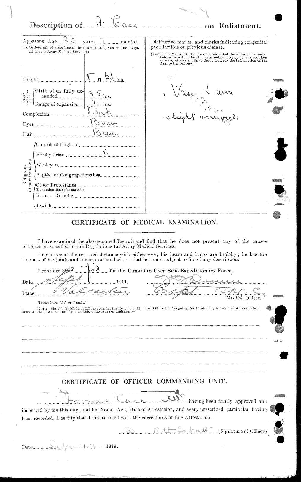 Personnel Records of the First World War - CEF 012733b