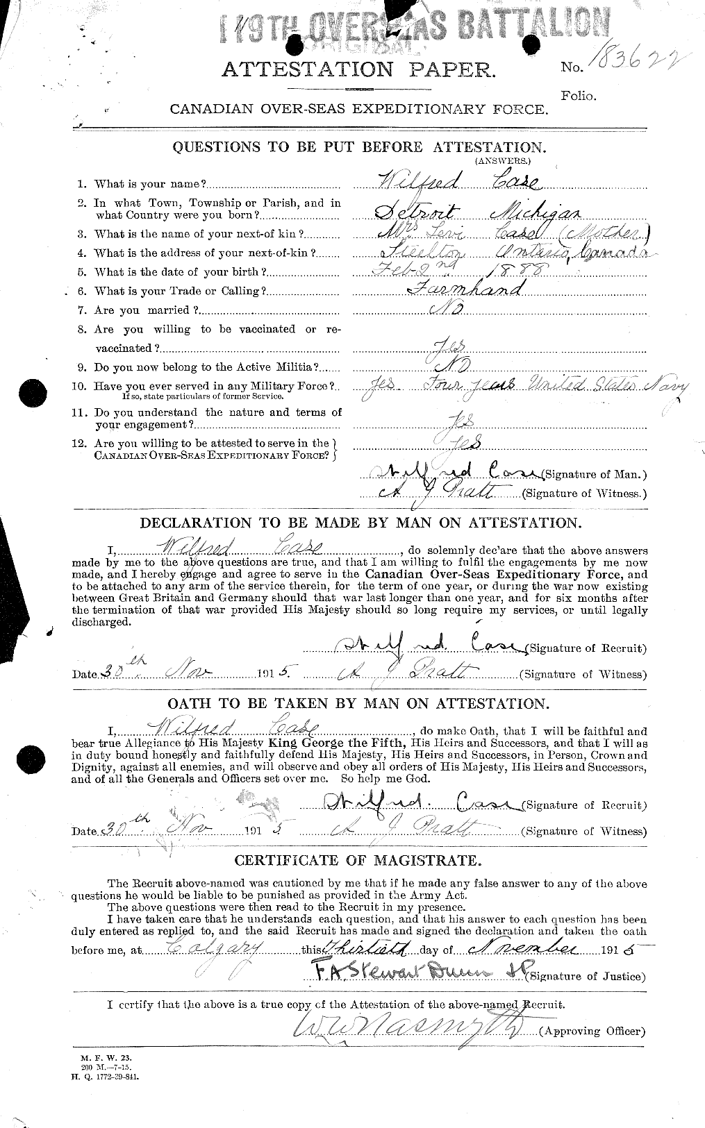 Personnel Records of the First World War - CEF 012737a