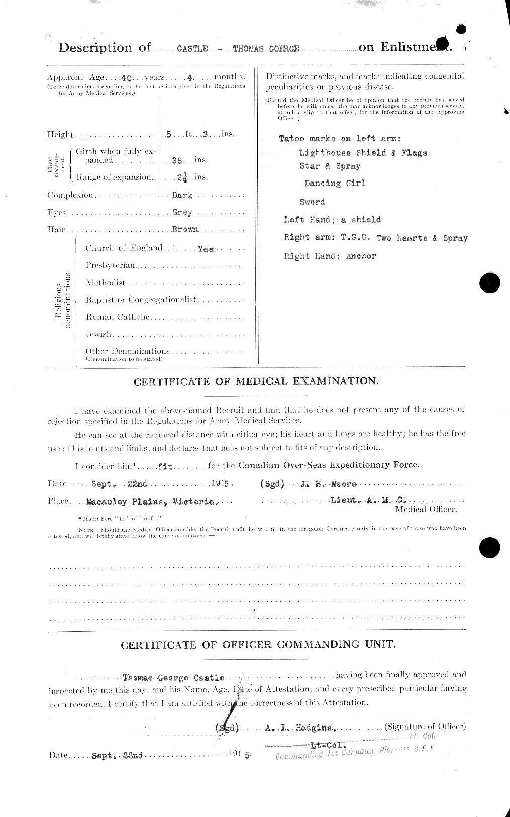 Personnel Records of the First World War - CEF 013105b