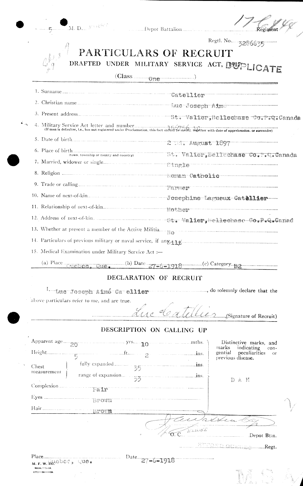 Personnel Records of the First World War - CEF 013193a