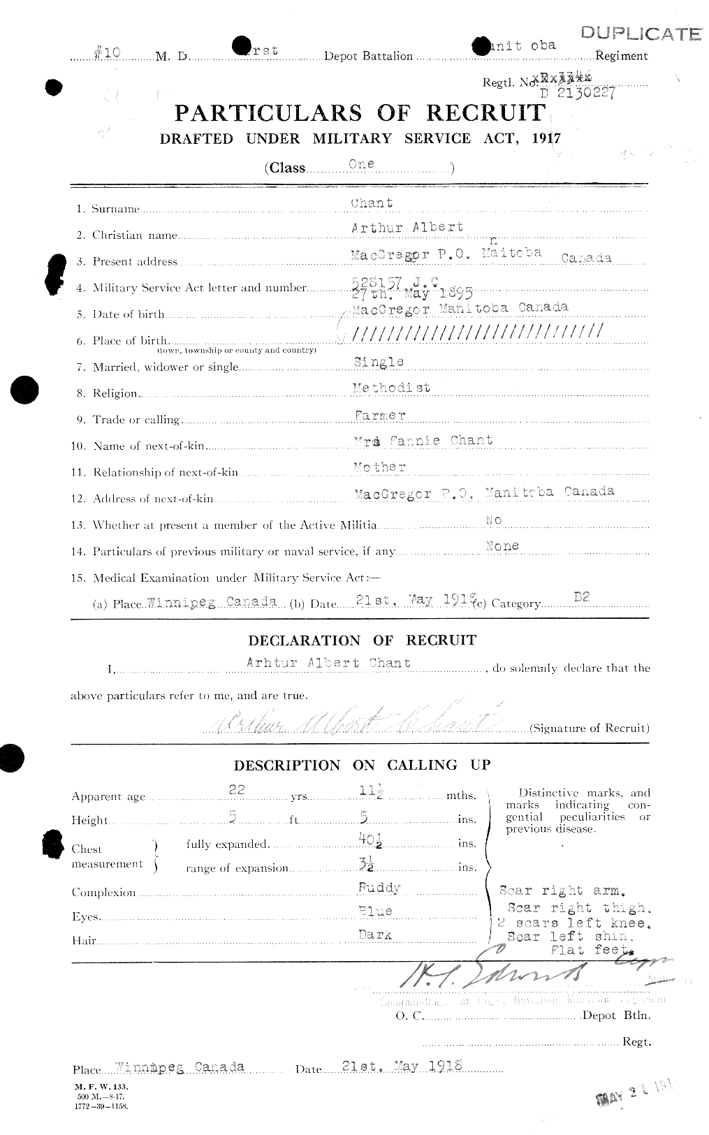 Personnel Records of the First World War - CEF 013850a
