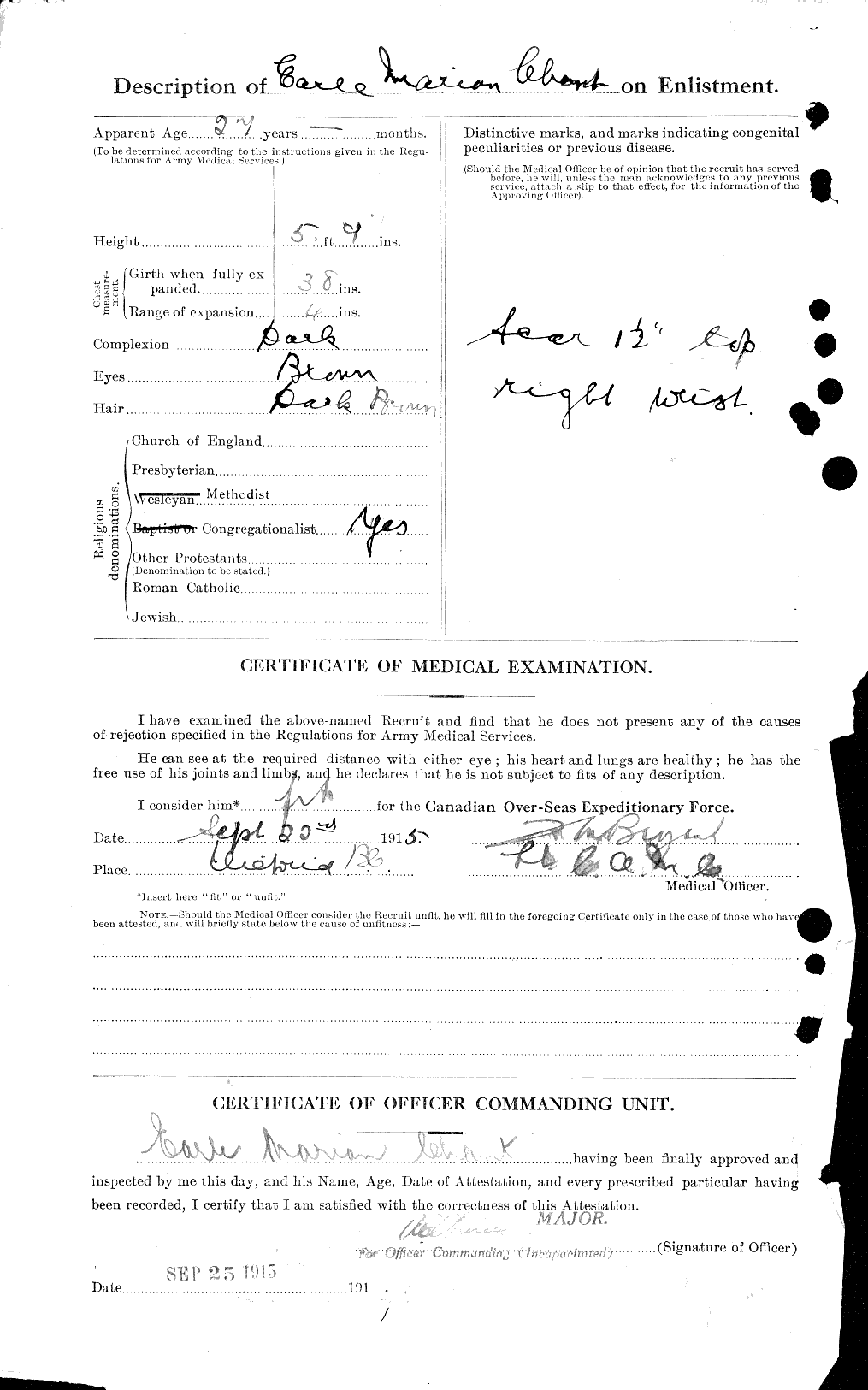 Personnel Records of the First World War - CEF 013855b