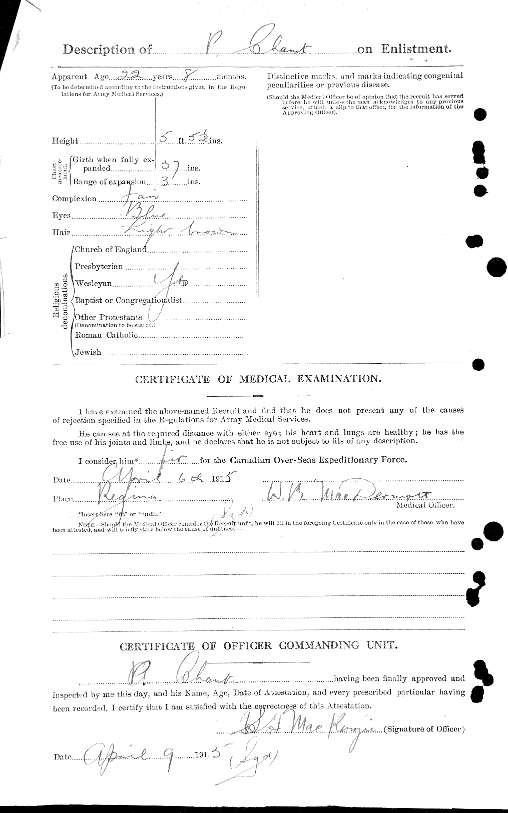 Personnel Records of the First World War - CEF 013865b